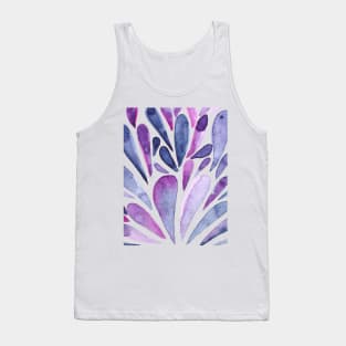 Watercolor artistic drops - purple and blue Tank Top